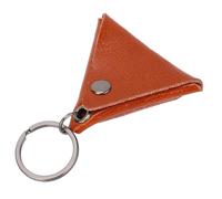 shenruifa Funda de piel sintética resistente al agua, fácil de limpiar, portátil, diseño de llavero, soporte para púas de guitarra, naranja, Bolsillo en el pecho