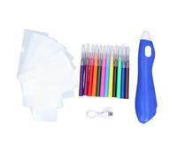 shenruifa Juego de bolígrafos pulverizadores de aerógrafo eléctrico, 2 modos, 12 colores, recargable por USB, bolígrafo de graffiti artístico