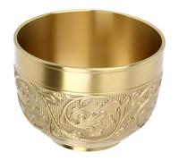 shenruifa Taza de té pequeña de latón con exquisitos patrones en relieve, ideal para café y agua en bodas y fiestas (#12)