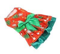 shenruifa Vestido para Perro, Moda, Lindo árbol de Navidad, Patrón de Copo de Nieve, Vestido de Verano para Cachorro, para Fiesta de Navidad, Fotografía Diaria (XL)