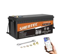 Shentec 100Ah Batería Lithium LifePO4 24V con 100A BMS,MAX. 2560Wh Energía, Reemplazo Ideal para Baterías de Plomo Ácido, Baterías AGM, Autocaravanas,Almacenamiento de Energía,Off-Grid