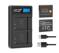 Shentec 3.7V Batterie et LCD Chargeur USB pour Sony Cyber-Shot DSC-W800, DSC-WX220, DSC-W830, DSC-W810, Sony DSC-QX30, DSC-QX100, DSC -QX10