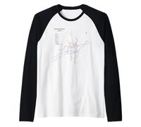 Shenyang China Train Line Railway - Souvenir Route Map Camiseta Manga Raglan
