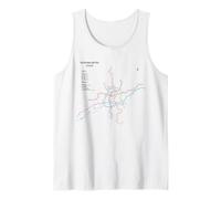 Shenyang China Train Line Railway - Souvenir Route Map Camiseta sin Mangas