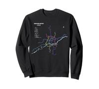 Shenyang China Train Line Railway - Souvenir Route Map Sudadera