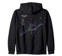 Shenyang China Train Line Railway - Souvenir Route Map Sudadera con Capucha