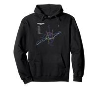 Shenyang China Train Line Railway - Souvenir Route Map Sudadera con Capucha