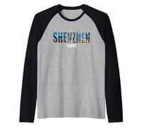 Shenzhen Prefectura China Shenzhen City Vintage Shenzhen Camiseta Manga Raglan