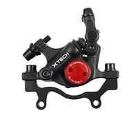 ShenZhenShiShiLiLan Freno de disco hidráulico CNC bicicleta, conjunto de frenos de disco delantero y trasero, freno hidráulico bicicleta de aleación de aluminio para bicicleta de montaña, negro