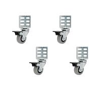 Shepherd Hardware 8126E Ruedas giratorias Esquina giratoria, Gris