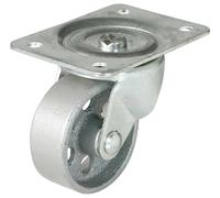 Shepherd Hardware 9174 Rueda giratoria de hierro fundido de 2 pulgadas, capacidad de carga de 120 libras