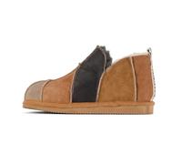 Shepherd of Sweden - Anton Sheepskin Slippers - Men - 100% Real Sheepskin - Comfort - Soft and Warm, Patchwork Limited Edition, 43 EU