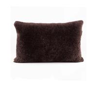 Shepherd of Sweden Cojín de piel de oveja Shepherd Lina 60 x 40 cm marrón oscuro