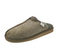 Shepherd of Sweden - Pantuflas de piel de oveja Hugo - Hombres - 100% de piel de oveja real - Sin cordones - Confort - Suaves y calientes - Piedra - Talla 47
