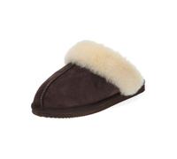 SHEPHERD Zapatillas de casa crema / marrón oscuro 41 EUR