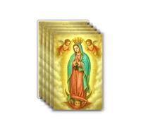 Shepherd's Grace Tarjetas de oración de Nuestra Señora de Guadalupe - Paquete de 5 tarjetas sagradas católicas laminadas - Oración devocional de la Virgen María - Tamaño de bolsillo 4.5 x 2.75