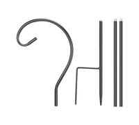 Shepherds Hooks for Outdoor - 61,5 cm Height Adjustable Bird Feeder Stand | Durable Garden Hook with Stable Base, Decorative Accessory with Versatile Use & Compact Build for Birdhouse, Wind Chime