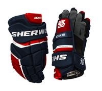 SHER-WOOD Rekker Morph Pro Navy/Red/White Junior Guantes de hockey 11″