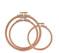 Sherbo 3 Pieces Beech Wood Embroidery Hoops Set by 4 Inch to 6 Inch Circle Hoop Ring Cross Stitch Cotton for DIY Embroidery Floss Starter of Sewing Art Kits Crafts