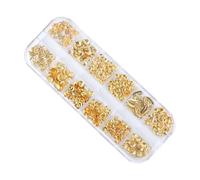 SHERCHPRY 1 Caja Pegatinas de Uñas de Metal Forma de de Mar y Concha Decoraciones para Manicura Accesorios de para Mujeres Diseño Marino Aplicación Uñas Naturales o Artificiales