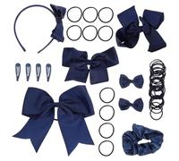 SHERCHPRY 1 Juego Accesorios Para El Cabello Estilo Conformado Lazos Para El Cabello Para Niñas Venda Banda Para El Pelo Pasadores De Pelo Pequeños Para Niñas Marina De Guerra Planchar