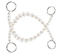 SHERCHPRY 1 Juego Cadena De Zapatos Con Agujeros Tobilleras Para Mujer Medias Cadenas Ancho Con Sandalias Para Mujeres Felpa Arco Pinzas Para Decorar Zapatos Perla Encanto Acrílico 2 Piezas
