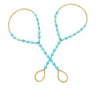 SHERCHPRY 1 Juego Mitones Descalzo Tobillera De Concha Cadenas De Anteojos Tobilleras Tobillera De Mujer Sandalias Descalzas Con Cadena Tobillera De Playa Cadena De Tobillo Turquesa 2 Piezas