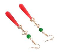 SHERCHPRY 1 Par De Pendientes Colgantes Retro Pendientes De Cadena Con Tapa Pendientes De Aro De Perla Vestido Tradicional Chino Para Mujer Pendientes De Granada Disfraz Japonés