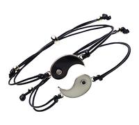 SHERCHPRY 1 Par De Pulseras A Juego Para Parejas Pulseras De Hilo Pulseras Que Brillan En La Oscuridad Pulseras De Aleación A Juego