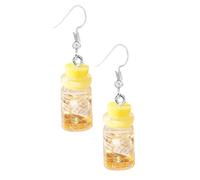 SHERCHPRY 1 Par Pendientes botella concha pendientes de niñas piercing joyas Pendientes con diseño de concha Aretes de botella transparente pendiente joyas gotas para los oídos con estilo