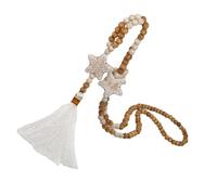 SHERCHPRY 1 Pieza Collar De Estrella De Cinco Puntas De Madera Nombre Con Cuentas Delicado Mi Colgante De Suéter Colgante De Cuello Creativo Collar De Mujer Borla