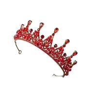 SHERCHPRY 1 Tiara De Diamantes De Imitación Para Novia Tocado Para Boda Tocado De Novia Rojo