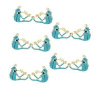 SHERCHPRY 10 piezas Anillos Ajustables de Diseño Creativo y Divertido Accesorios de Joyería Vintage Punk para Mujer Anillos Color Azul Único y