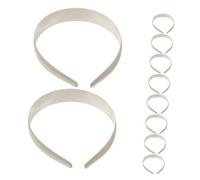 SHERCHPRY 10 Piezas Banda para el cabello venda Mujer ancho departamento bandas chicas diadema lisa diademas para manualidades banda para la cabeza PC de plástico Beige