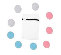 SHERCHPRY 10 Piezas Discos Desmaquillantes Redondos De Fibra De Bambú De Doble Capa Reutilizables Para Desmaquillante Facial Para Maquillaje