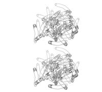 SHERCHPRY 100 Piezas Imperdibles Curvos de Niquelado 3,8 CM 100 Unidades, Alfileres de Seguridad para Acolchado y Costura, Herramienta para Manualidades, Fijación de Telas y Patchwork