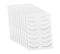 SHERCHPRY 10hojas Pestañas Postizas Para Pestañas Inferiores Láminas De Tatuajes De Para Maquillaje De Ojos Femenino