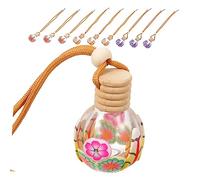 SHERCHPRY 10piezas Botellas de Perfume de Arcilla para Coche Colgantes de Arte Moderno Botellas Vacías de Aceite Esencial Unidades Ambientador para Coche Estilo Aleatorio