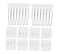 SHERCHPRY 10piezas Peine De Acero Inoxidable Cabello Dientes Accesorios Cabello Para Peinados Elegantes Soporte Para Moño Francés Para Bodas