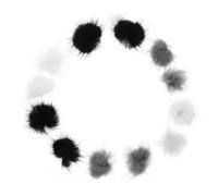 SHERCHPRY 12 Bolas de Pompón 3d para Uñas, Esponjosas y Desmontables de Felpa con Imán, Decoraciones Únicas para Manicura DIY en Salón de Belleza Casa