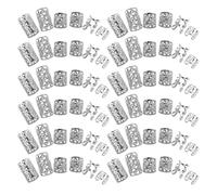SHERCHPRY 120 Piezas Anillos para Rastas Anillos de Puño para Rastas Dije Metal Plata para Mujer Uso Diario y Cambios Rápidos de Peinado
