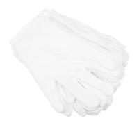 SHERCHPRY 12pares Guantes De Algodón Blancos Para Inspección De Joyas Cubremanos Cómodos y Portátiles Guantes De Algodón Reutilizables Para Limpieza De Artículos Delicados