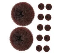 SHERCHPRY 12piezas Rizador de Pelo para Moños Tipo Donut Elástica para Recogidos Sujeta-moños Ligero y Portátil Molde para Peinados de Mujer de Herramientas para Hacer Moños
