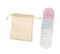 SHERCHPRY 13 Piezas Discos Desmaquillantes Reutilizables de Doble Capa de Bambú Incluye Bolsa de Algodón y Discos de Rosa Blanco para Limpieza Facial y Cuidado