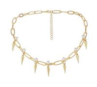 SHERCHPRY 1pieza Collar Corto De Moda Para Mujeres Colgante Forma De Cono Joyería Dorada Para Ocasiones Especiales y