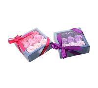 SHERCHPRY 2 Cajas ramo de rosas de jabón mothers day regalitos cumpleaños jabón perfumado flor de jabón rosa flor de jabón romántica flor de jabón de color degradado