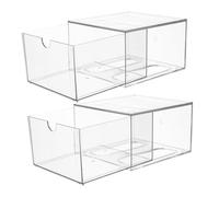 SHERCHPRY 2 Compartimentos Para Guardar Cosméticos Organizadores De Maquillaje Cajones Pequeños Para Organizar Cosméticos De Cocina Productos De Belleza Organizador De Acrílico