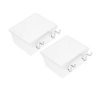 SHERCHPRY 2 Contenedores para Panel Perforado Transparentes con Soporte Caja Organizadora Antielectrostática para Piezas Pequeñas Contenedores Colgantes para Garaje y Taller