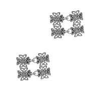 SHERCHPRY 2 Juegos Clip De Suéter Hueco Clip De Cintura Clip De La Chaqueta Clips De Cuello De Cárdigan Retro Pinzas Para La Ropa Clip De Cárdigan Vintage Aleación De Zinc Silver 4 Uds * 2