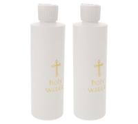 SHERCHPRY 2 Piezas Botella de Cruz de Plástico de Agua Católica Diseño o Blanco Ligera y Práctica para Uso en Iglesia Viajes, para Bautismo y Exorcismos
